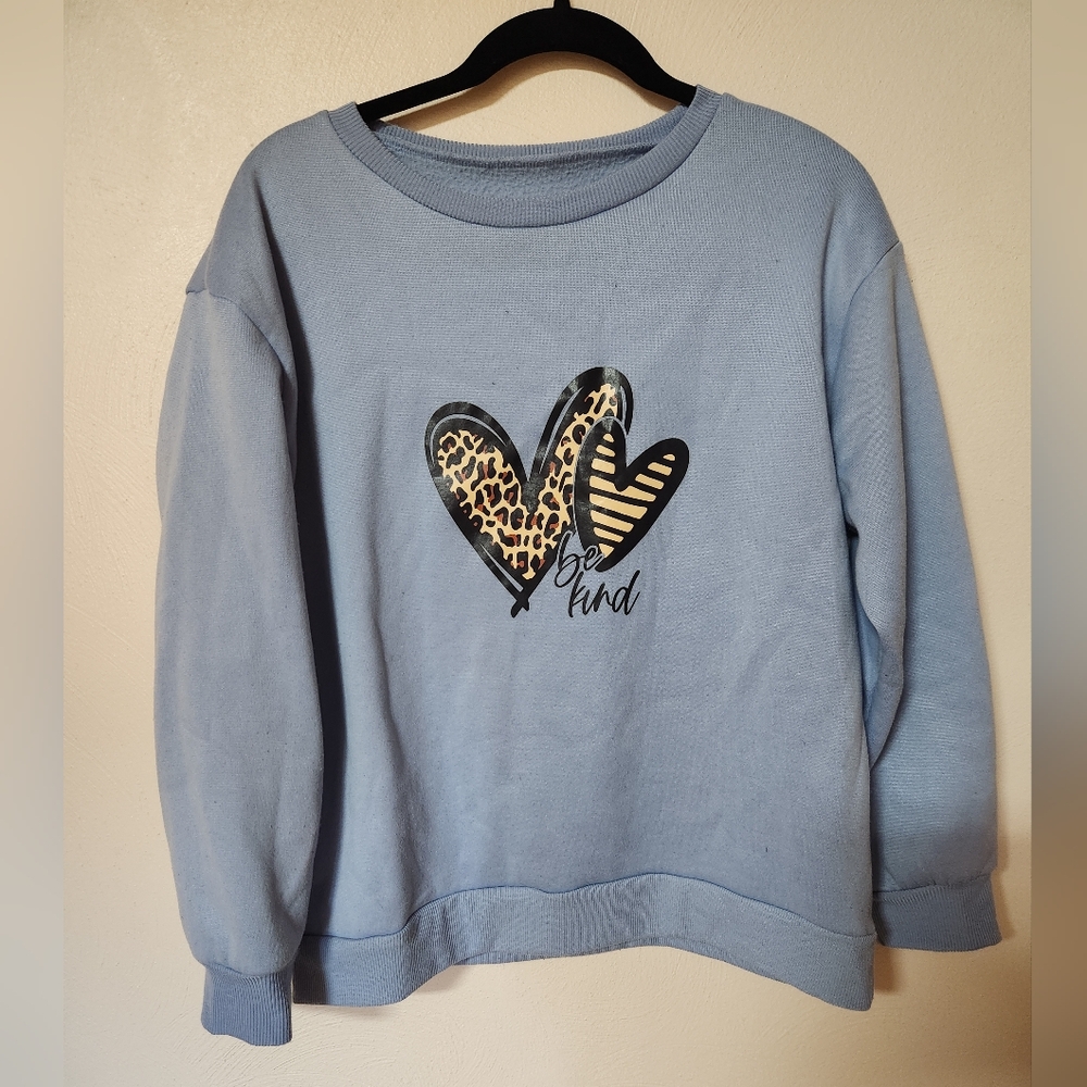 SHEIN Light Blue Sweatshirt